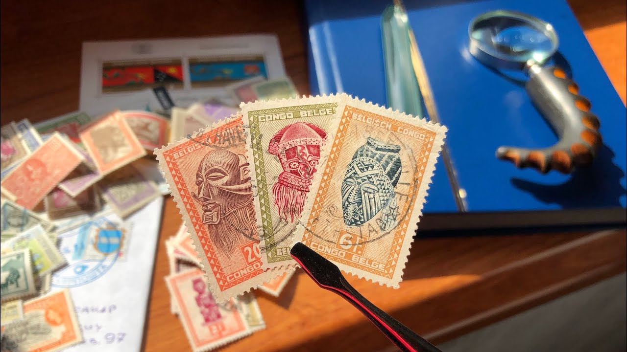 Филателия. Марки бельгийских и французских колоний - YouTube