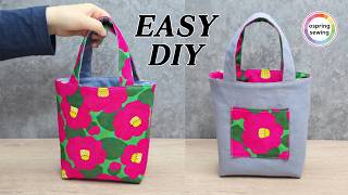 You'll Be Amazed! Super Easy! Tote Bag sewing tutorial 🌺 Reversible Bag