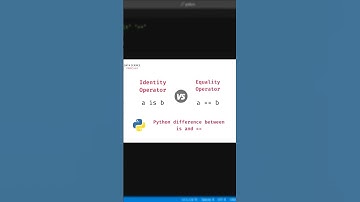 Identify Operator VS == in Python|Python Tamil|Python For Beginners|Crazy Codes #shorts #python