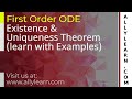 Existence and Uniqueness theorem | Examples | First Order ODE (Part-2)
