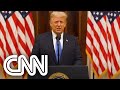 Trump se despede da Casa Branca, deseja sorte a Biden e condena violência | CNN PRIME TIME