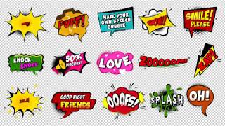 Comic Speech Bubbles | After effects template | AE project files