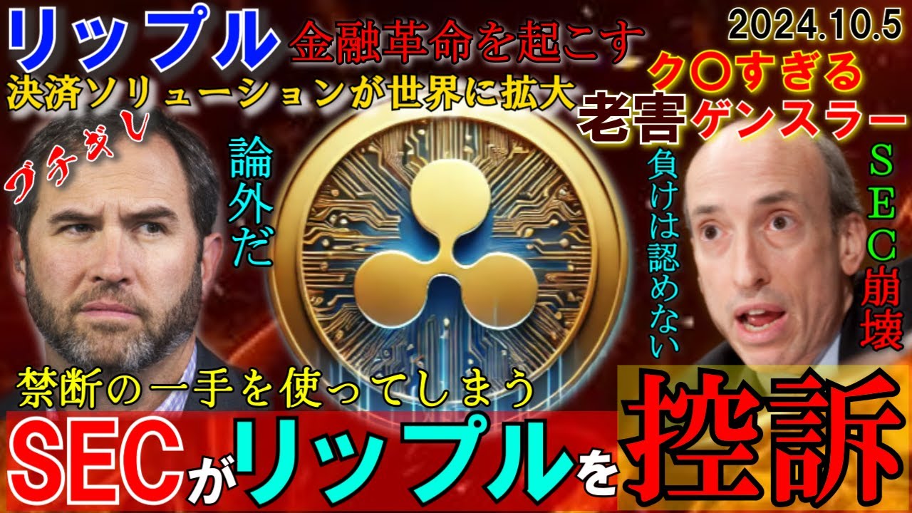 リップル（XRP）を遂にSECが控訴！しかしSECの崩壊は近い！更に400万人の新規ユーザーがXRPに参入⁉凄いことになってきた！ - YouTube