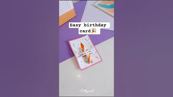DIY Cute Birthday Card 🎀 Quick & Trending #shorts #diy #craft #birthday #cards #youtubeshorts #easy