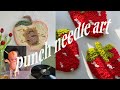 how to make punch needle art/rugs at home🍓