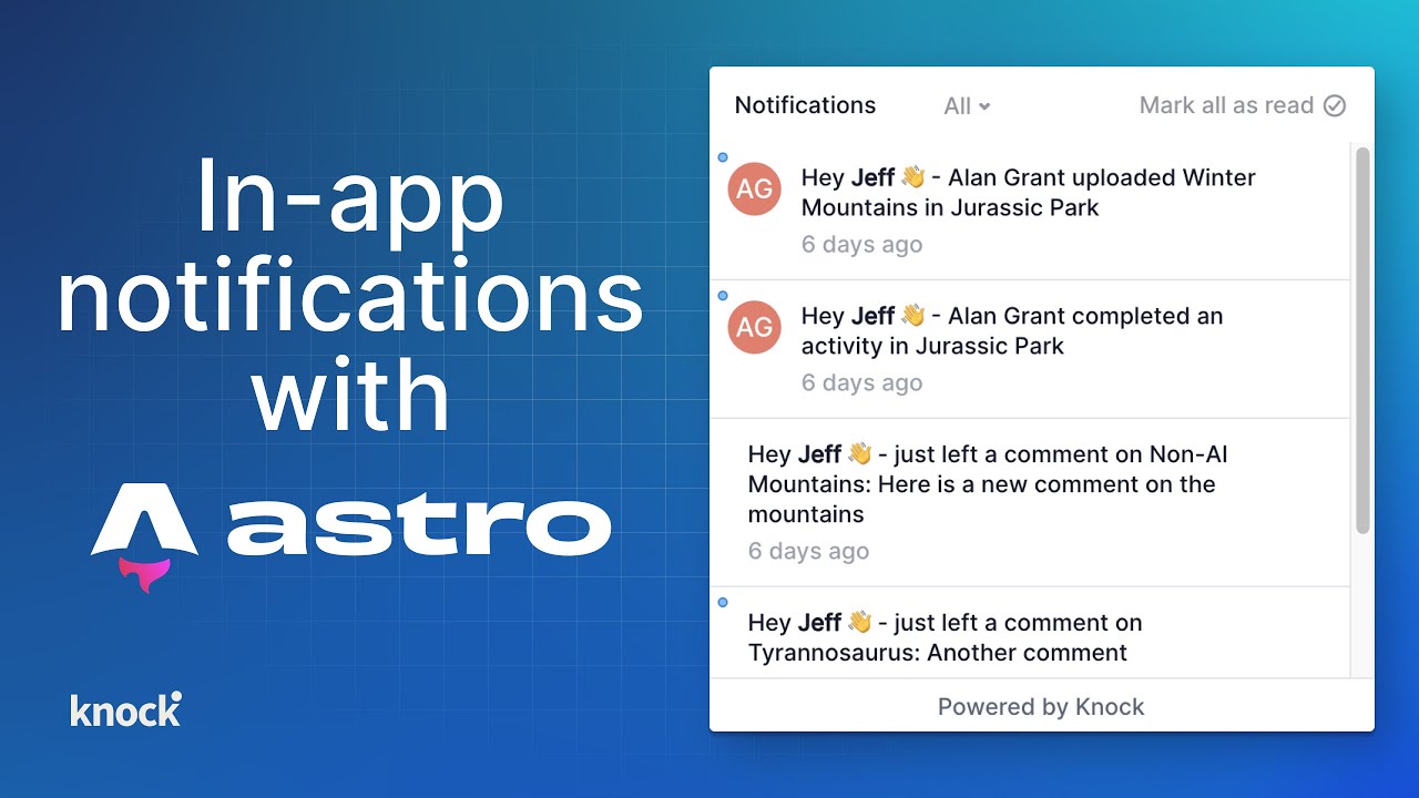 How to send in-app notifications with Astro - YouTube