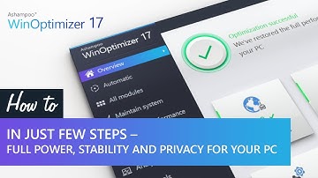 Ashampoo video tutorial: In just few steps — Full power, stability and privacy for your PC