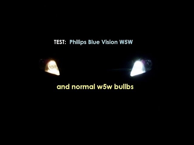 Philips White Vision VS Osram Cool Blue Intense 💡Prueba W5W T10 Efecto  Xenon 