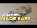 Sketching in 3d  with this simple method