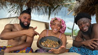 Cooking the Easiest BRAISED FRESH FISH with a Ghanaian-American in the Village || West Africa