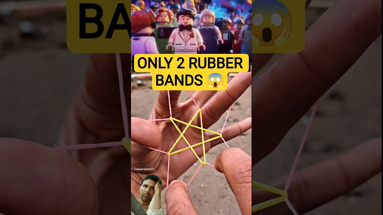 99% People Fail This 2 Rubber Band Star Trick 😮 