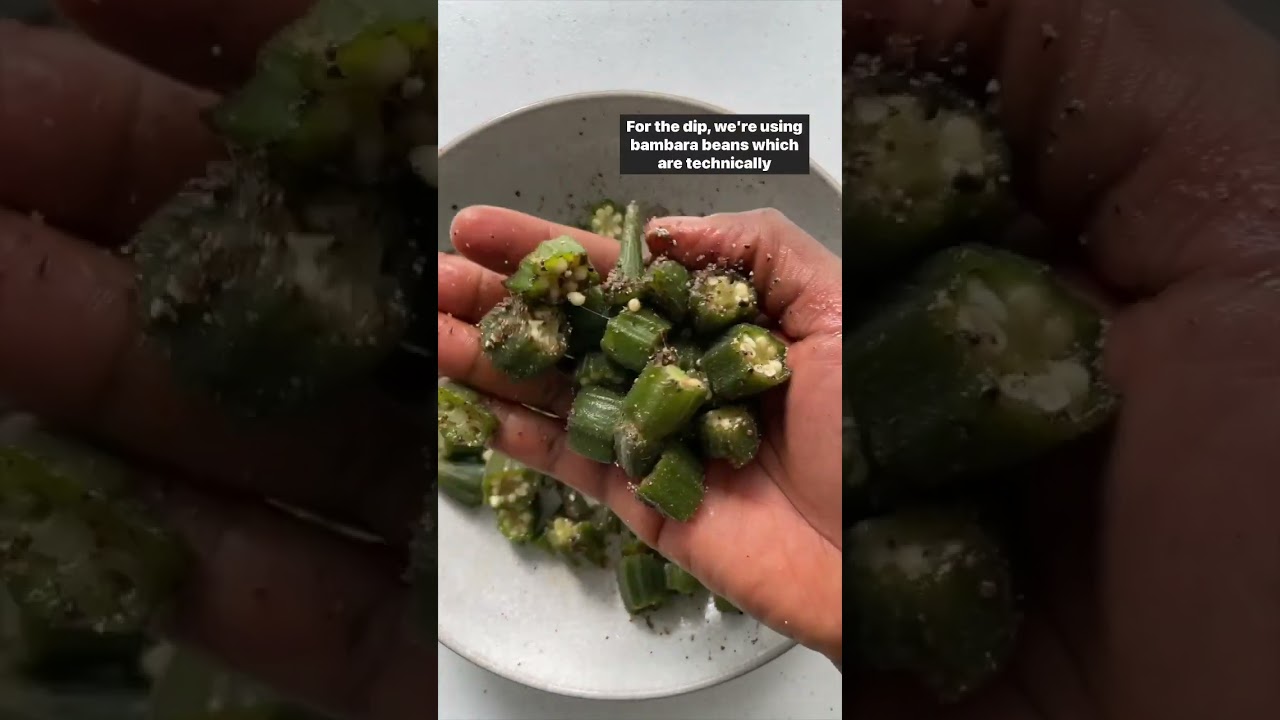 Bambara bean dip with West African ingredients