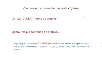 EXECUTAR UM ARQUIVO BATCH  (.BAT) UMA VEZ AO DIA.  RUN ONCE A DAY