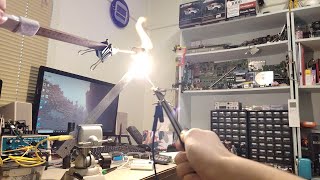 Roasting marshmallows with a microwave oven transformer