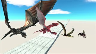 Flying unit speed race. Added dragon. Straight course! | Animal Revolt Battle Simulator