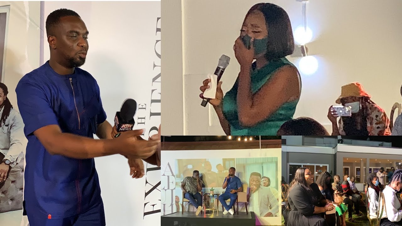 Lady tears up as she shares her testimony at Joe Mettle’s Album Listening.