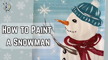Beginner Snowman Painting Tutorial| Step by Step Acrylic Painting