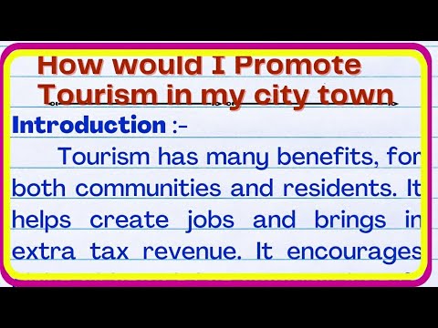 essay on how to promote tourism in my city