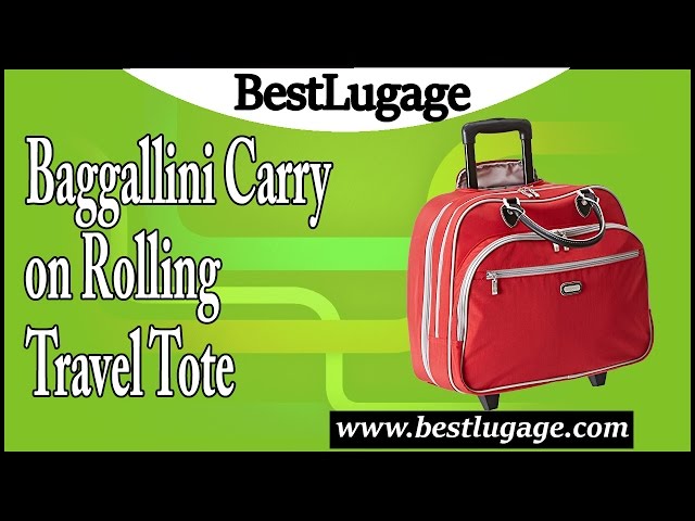 Baggallini Carry on Rolling Travel Tote Review - YouTube