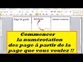 Comment numroter les pages sur word sans commencer par la premire mthode facile et rapide