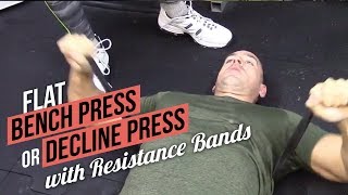 How to Do Flat Bench Press and Decline Press with Resistance Bands! @scottabelcoaching