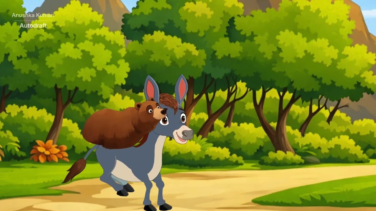 🔥 चलता-फिरता तूफानी गधा चिंटू | Jungle Comedy Story | Hindi Moral Cartoon Animation | Funny Story