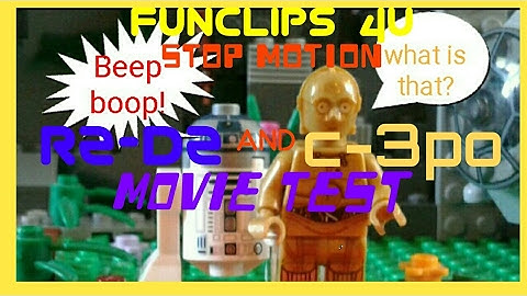 C-3PO and R2-D2 LEGO stop motion - movie animation test | LEGO Star Wars Stop motion