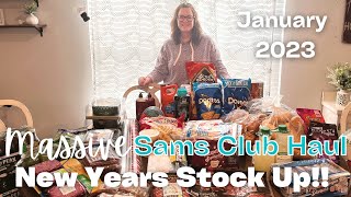 MASSIVE SAMS CLUB HAUL | New Year Stock up | Shop with me and Haul