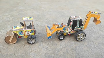 How to make JCB at Home from Matchbox | DIY JCB Backhoe Loader | Mini JCB Science Project