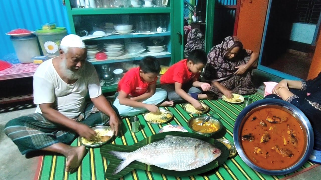 আজ আমরা পদ্মার ইলিশ মাছ দিয়ে কি রান্না করলাম?? সাথে লাউ শাক || Village Bangla Kitchen..