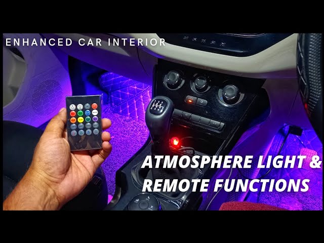 Atmosphere Lights Car LED Strip Light 4pcs 48 LED DC 12 Volt Multicolor  Music Car Interior light 