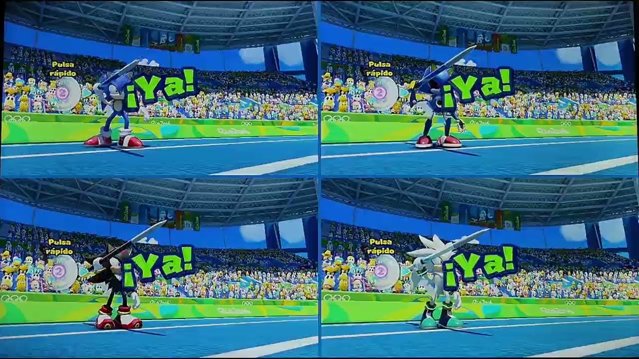 Mario & Sonic Rio 2016 Javelin Throw #16 (Sonic Vs Shadow Vs Silver) + Metal Sonic Fails
