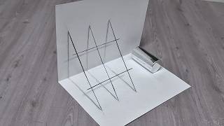 3d drawing easy stairs on paper