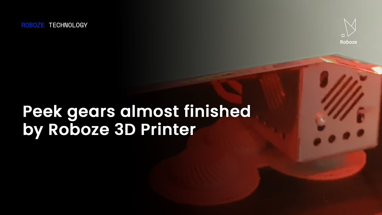 Peek gears almost finished by Roboze One+400 3D Printer ...
