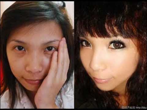 Как выглядят японки по настоящему без макияжа The power of makeup on asians - YouTube