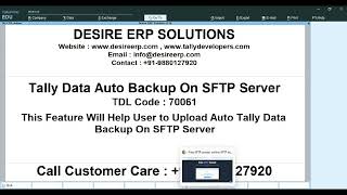 70061 Tally Data Auto Backup On SFTP Server | SFTP Data Upload From Tally Prime 3.0 | Auto BackUp