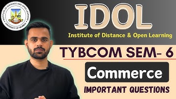 commerce sem 6 important questions 2024 IDOL Mumbai University