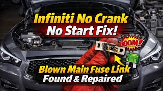 Infiniti No Crank No Start Fix Blown Main Fuse Link Found Repaired