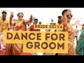 Bride selvas beautiful dance for groom  call 9342982172 for dance bookings  tamil wedding