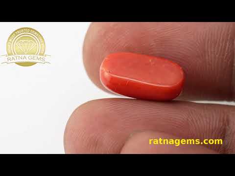 Product Video for: Moonga Stone 7.32 Ratti (6.66 Carat) - Italian Red Coral
