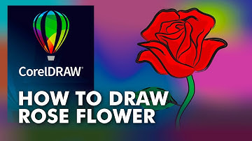 COREL DRAW Drawing Rose Flower | How To Draw