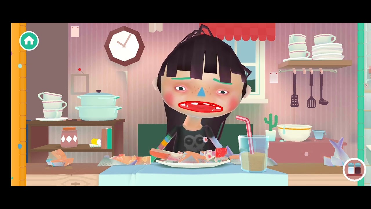 Making my kids suffer by my amazing cooking skills☺😜(toca boca jr) 