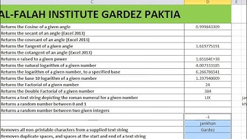 Excel 2010 in Pashto By Abdullah Khan Lesson 21