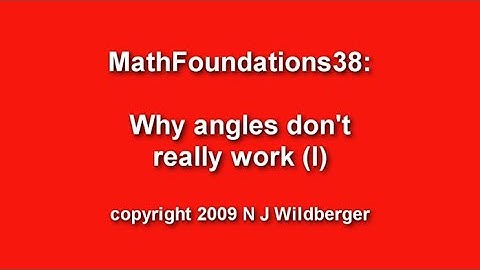 Why angles don