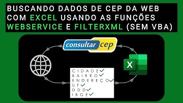 Buscar dados de Cep da web com Excel usando a função WEBSERVICE (Sem VBA)