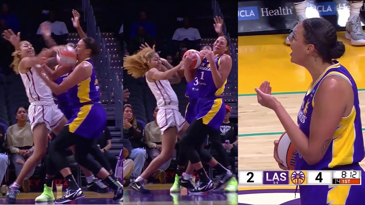 HILARIOUS Liz Cambage BONKED By Ball In Face By Rookie Shakira Austin Cant BELIEVE Nothing Called