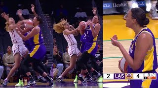 Hilarious Liz Cambage Bonked By Ball In Face By Rookie Shakira Austin, Cant Believe Nothing Called