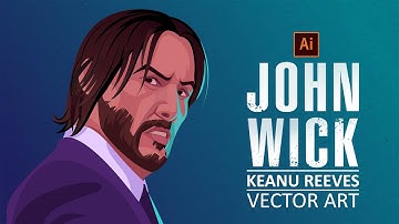 John Wick vector art | Keanu Reeves | Adobe illustrator | Vector Art | Speed Art