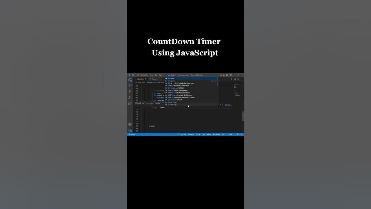 #Count_Down Timer using JavaScript - YouTube
