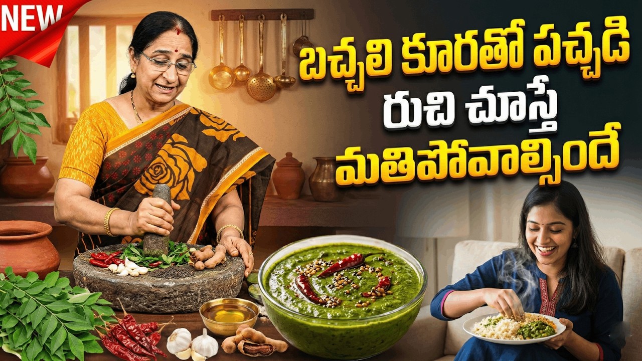 Tasty Bachhali Kura Pachhadi in 10 Minutes | Healthy Malabar Spinach Chutney | Ramaa Raavi Recipe